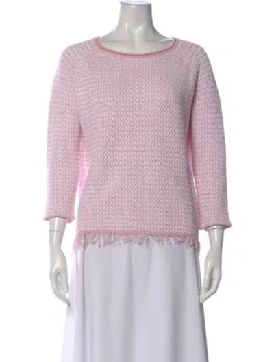 Pre-owned Forte Cashmere Scoop Neck Sweater In Pink