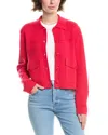 Forte Cashmere Short Doubleknit Cashmere Shacket In Red