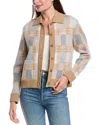 Forte Cashmere Short Plaid Wool & Cashmere-blend Shacket In Brown