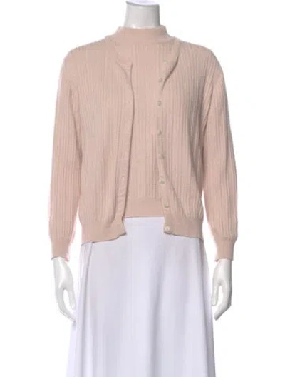 Pre-owned Forte Cashmere Silk Mock Neck Sweater In Pink