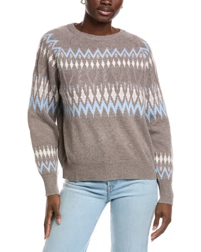 Forte Cashmere Slouchy Alpine Cashmere Sweater In Gray