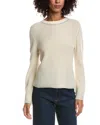 Forte Cashmere Studded Wool & Cashmere-blend Sweater In Neutral