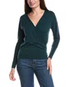 Forte Cashmere Surplice Silk & Cashmere-blend Sweater In Green