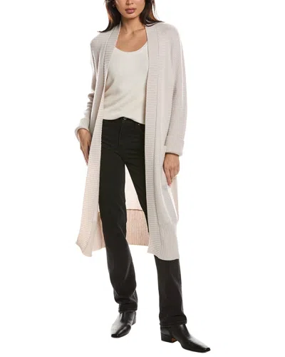Forte Cashmere Textured Cashmere Duster Cardigan In Neutral