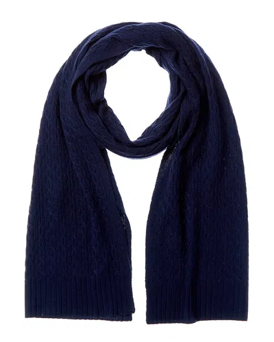 Forte Cashmere Textured Cashmere Scarf In Blue