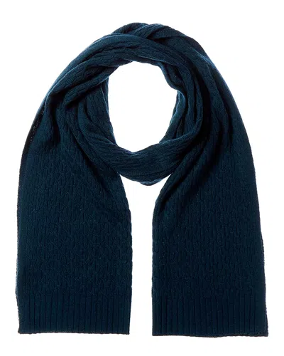 Forte Cashmere Textured Cashmere Scarf In Green