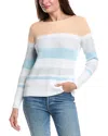 Forte Cashmere Textured Marl Pullover In Neutral
