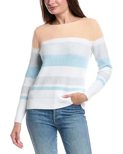 Forte Cashmere Textured Marl Pullover In Neutral