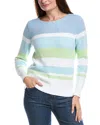 Forte Cashmere Textured Marl Pullover In Multi
