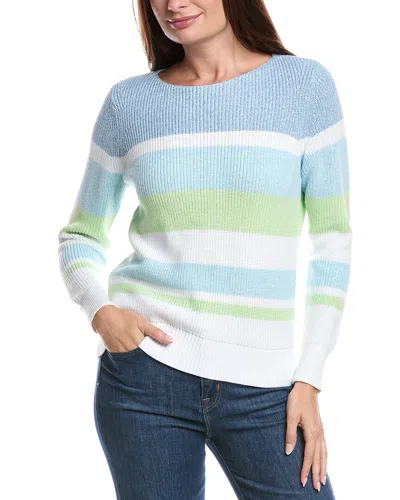 Forte Cashmere Textured Marl Pullover In Multi