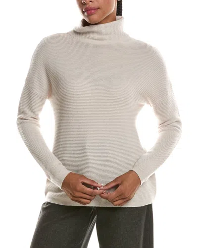 Forte Cashmere Textured Slouchy Funnel Neck 100% Cashmere Sweater In Multi