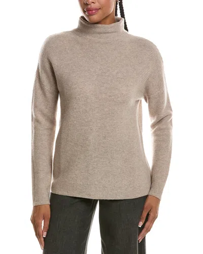 Forte Cashmere Textured Slouchy Funnel Neck 100% Cashmere Sweater In Multi