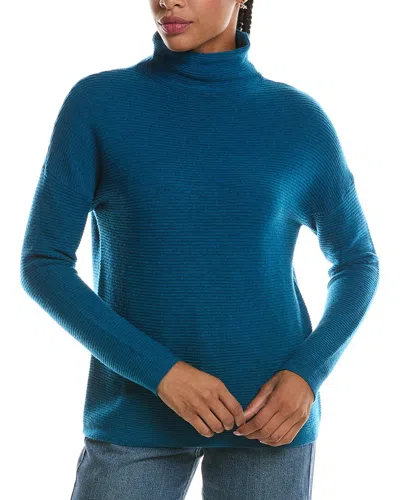 Forte Cashmere Textured Slouchy Funnel Neck 100% Cashmere Sweater In Multi