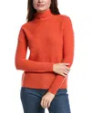 Forte Cashmere Textured Slouchy Funnel Neck Cashmere Sweater In Red