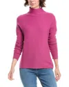 Forte Cashmere Textured Slouchy Funnel Neck Cashmere Sweater In Purple