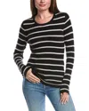 Forte Cashmere Thermal Cashmere-blend Sweater In Black