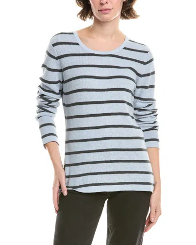 Forte Cashmere Thermal Cashmere-blend Sweater In Blue