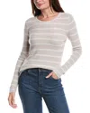 Forte Cashmere Thermal Cashmere-blend Sweater In Gray
