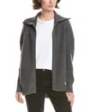 Forte Cashmere Thermal Sporty Zip Cashmere Cardigan In Gray