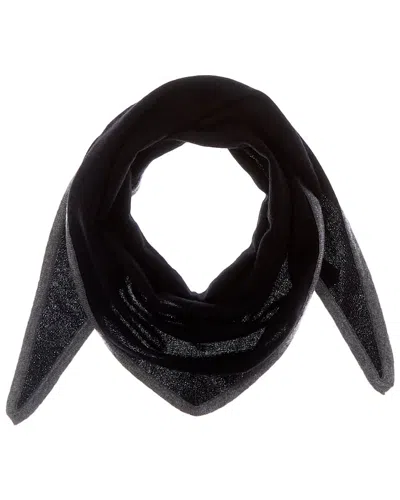 Forte Cashmere Triangle Cashmere Scarf In Black