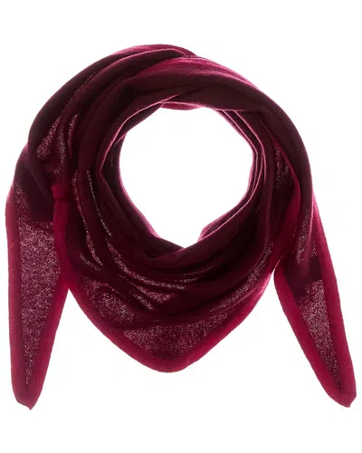 Forte Cashmere Triangle Cashmere Scarf In Red