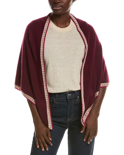 Forte Cashmere Triangle Cashmere Scarf Wrap In Red