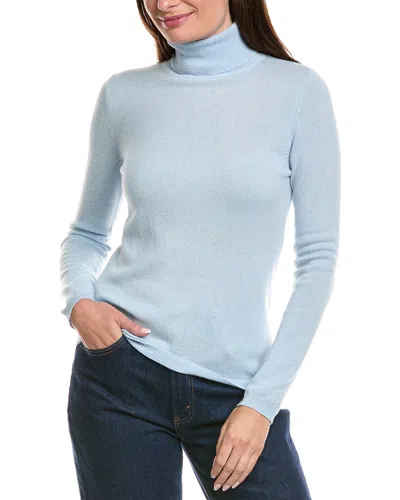 Forte Cashmere Turtleneck Cashmere Sweater In Blue
