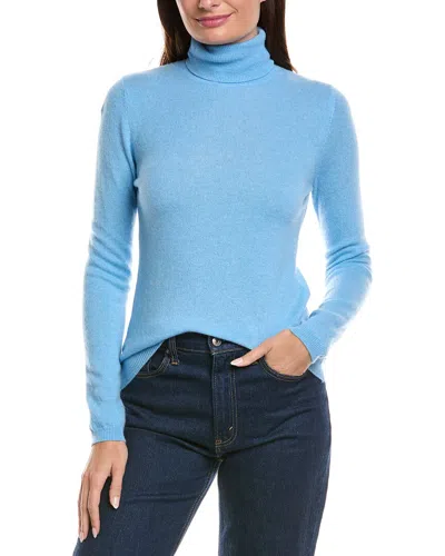 Forte Cashmere Turtleneck Cashmere Sweater In Blue