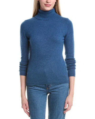 Forte Cashmere Turtleneck Cashmere Sweater In Blue