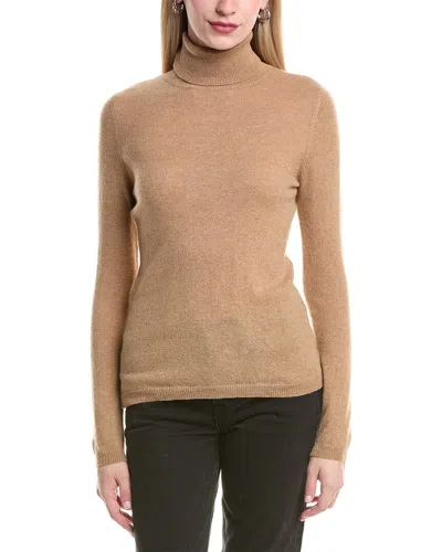Forte Cashmere Turtleneck Cashmere Sweater In Brown