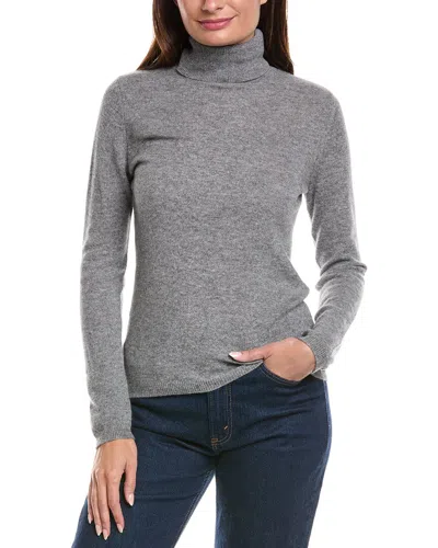 Forte Cashmere Turtleneck Cashmere Sweater In Gray