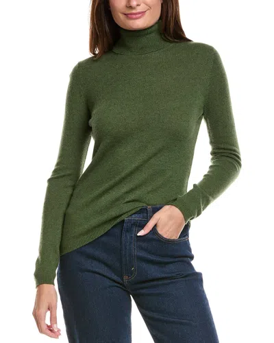 Forte Cashmere Turtleneck Cashmere Sweater In Green