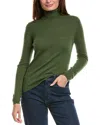 Forte Cashmere Turtleneck Cashmere Sweater In Green
