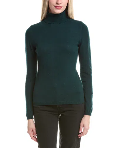 Forte Cashmere Turtleneck Cashmere Sweater In Green