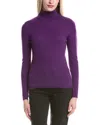 Forte Cashmere Turtleneck Cashmere Sweater In Purple