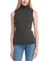 Forte Cashmere Turtleneck Cashmere Sweater Vest In Animal Print