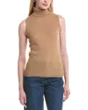 Forte Cashmere Turtleneck Cashmere Sweater Vest In Multi