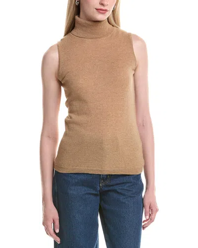 Forte Cashmere Turtleneck Cashmere Sweater Vest In Multi