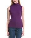 Forte Cashmere Turtleneck Cashmere Sweater Vest In Multi