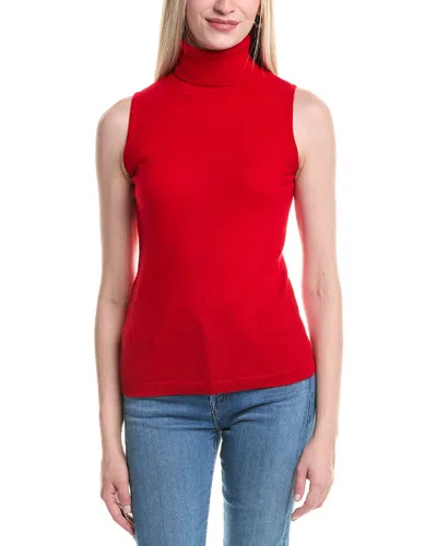 Forte Cashmere Turtleneck Cashmere Sweater Vest In Multi
