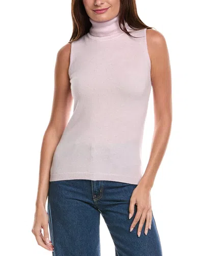 Forte Cashmere Turtleneck Cashmere Sweater Vest In Pink