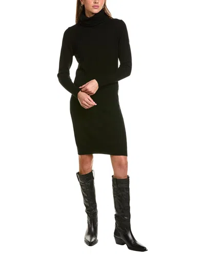 Forte Cashmere Turtleneck Wool & Cashmere-blend Sweaterdress In Black