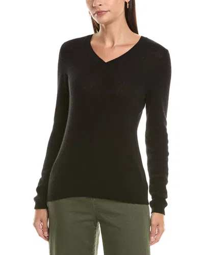 Forte Cashmere V-neck Cashmere Sweater In Black
