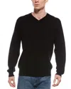 Forte Cashmere V-neck Cashmere Sweater In Black
