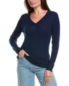 Forte Cashmere V-neck Cashmere Sweater In Blue