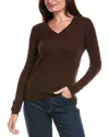 Forte Cashmere V-neck Cashmere Sweater In Brown