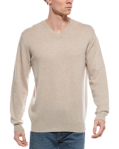 Forte Cashmere V-neck Cashmere Sweater In Brown