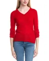 Forte Cashmere V-neck Cashmere Sweater In Multi