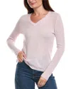 Forte Cashmere V-neck Cashmere Sweater In Pink