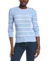 Forte Cashmere Waffle Knit Sweater In Burgundy